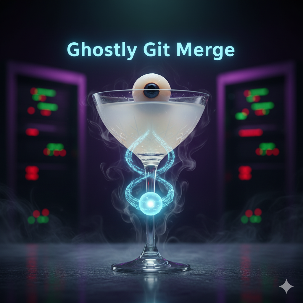 Ghostly Git Merge Martini